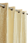 HOME UTSAV Embossed Pyramid Solid Punching Heavy Curtains for Window 5 Feet, Pack of 1, Cream