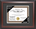 Creative Picture Frames 11x14 Mahogany Finish Diploma Frame with Black Matting Holds 11 by 14-inch Documents with Glass and inst