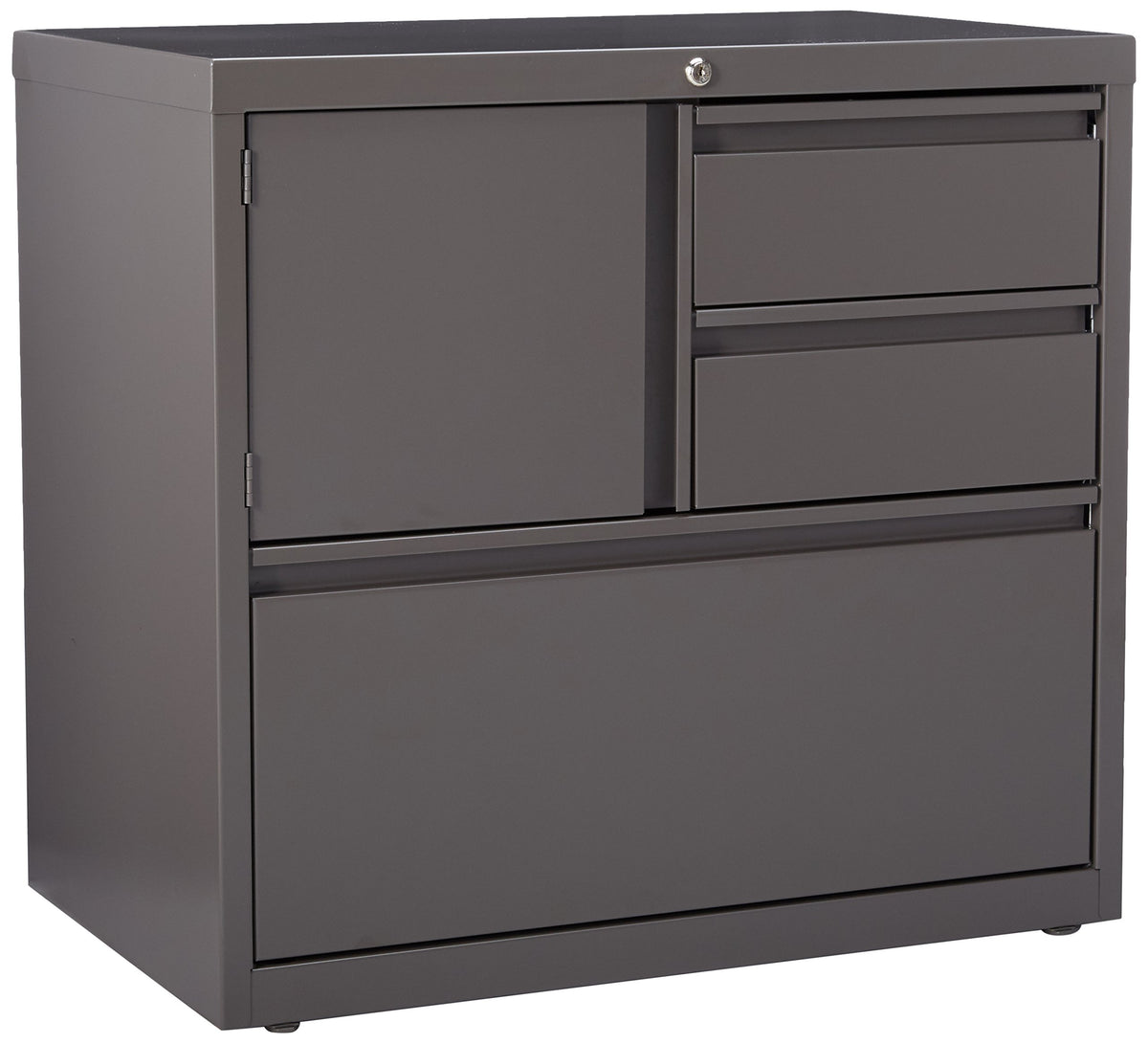 Lorell, Llr60934, 30&quot; Personal Storage Center Lateral File - 3-Drawer, 1 Each, Medium Tone