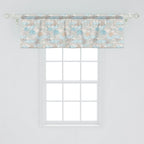 Ambesonne Nautical Window Valance, Pastel Toned Sea Shell Starfish Mollusk Seahorse Coral Reef Motif Design, Curtain Valance For Kitchen Bedroom Decor With Rod Pocket, 54' X 18', Tan Turquoise