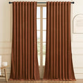 Timeper 84 Incehs Burnt Orange Velvet Curtains Home Decor Curtains Super Soft Light Blocking Drapes Privacy Protect Energy Effic