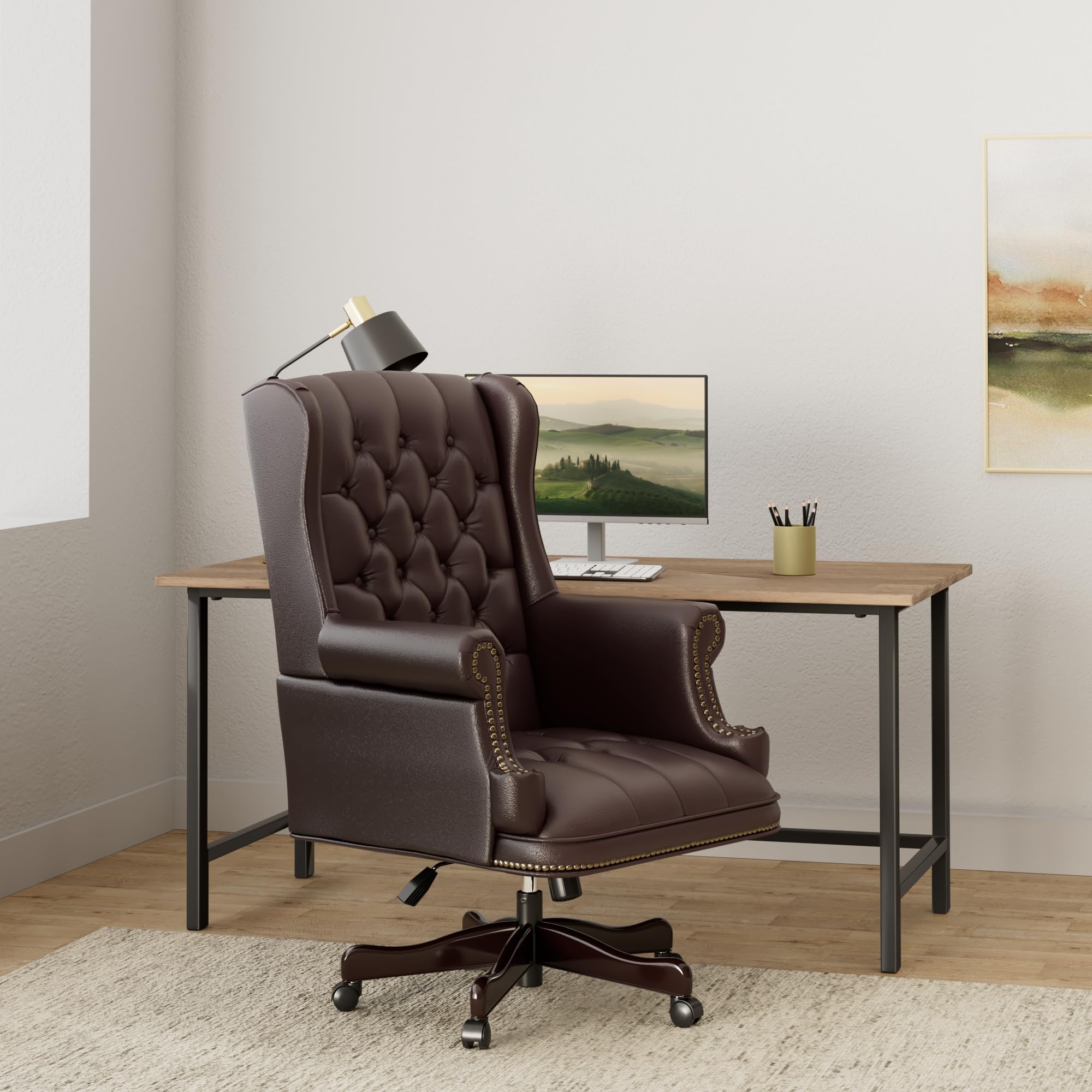 Lorell LLR60603 Vinyl Swivel Executive Chair
