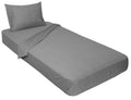 Gilbins 100% Combed T-Shirt Cotton Jersey Knit Camp/Bunk/Rv Sheet Set, 1 Fitted Cot Sheet, 1 Flat Sheet, 1 Standard Pillow Case