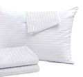 Niagara Sleep Solution 8 Pack Pillow Protectors Queen 20X30 Inches Cotton Sateen Weave High Thread Count Queen Zippered White Ho