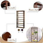 Casual Home Mission Style 5-Shelf White Bookcase,310-61