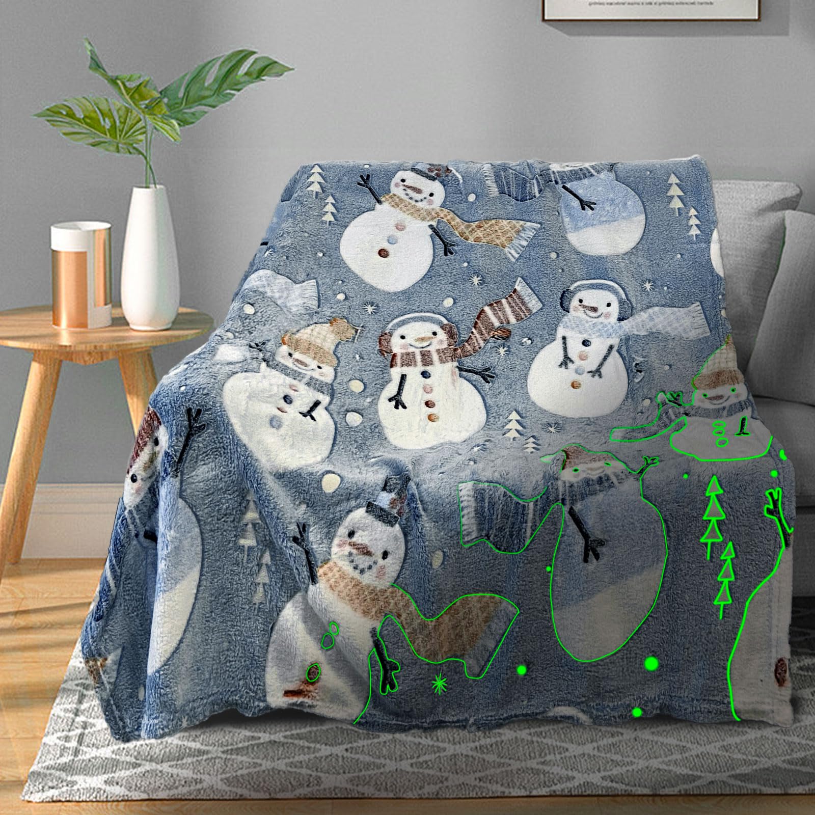 Tehalk Christmas Blanket For Boys Girls Glow In The Dark Blankets For Boys Toddler Blankets For Boys Cute Soft Throw Blankets Fo