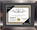 Creative Picture Frames 11    x 14    Stainless Steel Finish Diploma Frame with Black Mat to Hold 8.5 by 11-inch Graduation Docu