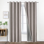Joydeco Blackout Room Divider Curtains, Extra Wide Sliding Door Curtains Living Room Curtains, Greyish White 1 Panel 100W X 108L