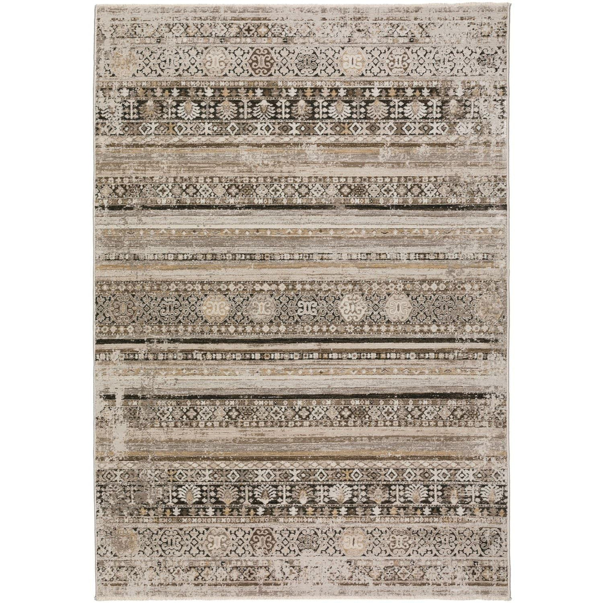 Antalya Ay1 Brown Transitional Rug Rectangle 5' 3&quot; X 7 ' 8&quot;