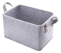 Minoisome Collapsible Storage Basket with Carry Handles Felt Fabric Storage Bin Durable Organizer for Gift Toys Shoes Clothes To
