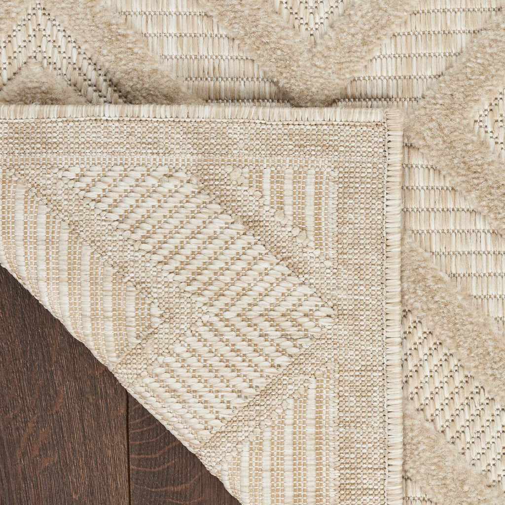 Nourison Versatile Indoor/Outdoor Cream 5' X 7' Area Rug, Easy Cleaning, Non Shedding, Bed Room, Living Room, Dining Room, Backyard, Deck, Patio (5X7)