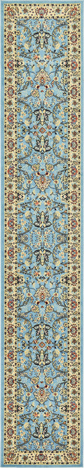 Unique Loom Sialk Hill Collection Area Rug - Washington (2 11 x 16 5 Runner Light Blue/Navy Blue)