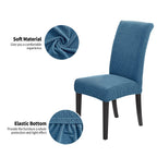 Joccun Chair Covers For Dining Room Set Of 2,Waterproof Dining Chair Slipcovers Stretch Dining Room Chair Covers Seat Protector,Washable Parsons Chair Cover For Home,Hotel,Banquet(Dark Blue,2 Pack)