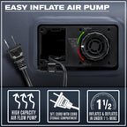 Pittman - Air Mattress Twin With Built In Pump - Black 18'' Double High Twin Air Mattress With Built In Pump That Inflates & Def