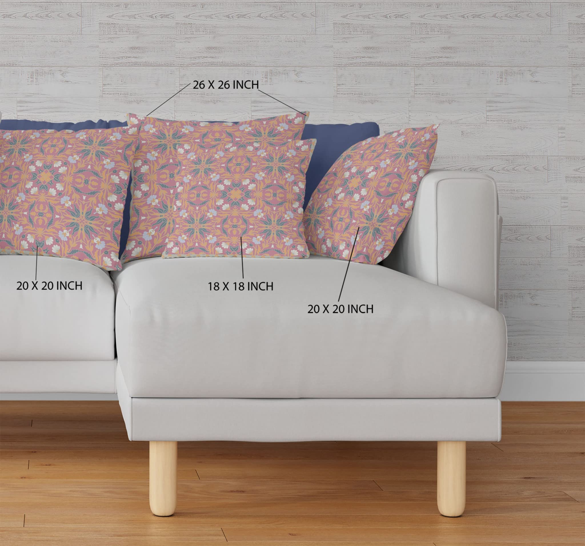HomeRoots Muted Magenta Gold Broadcloth 26â€ Magenta Orange Paisley Indoor Outdoor Throw Pillow