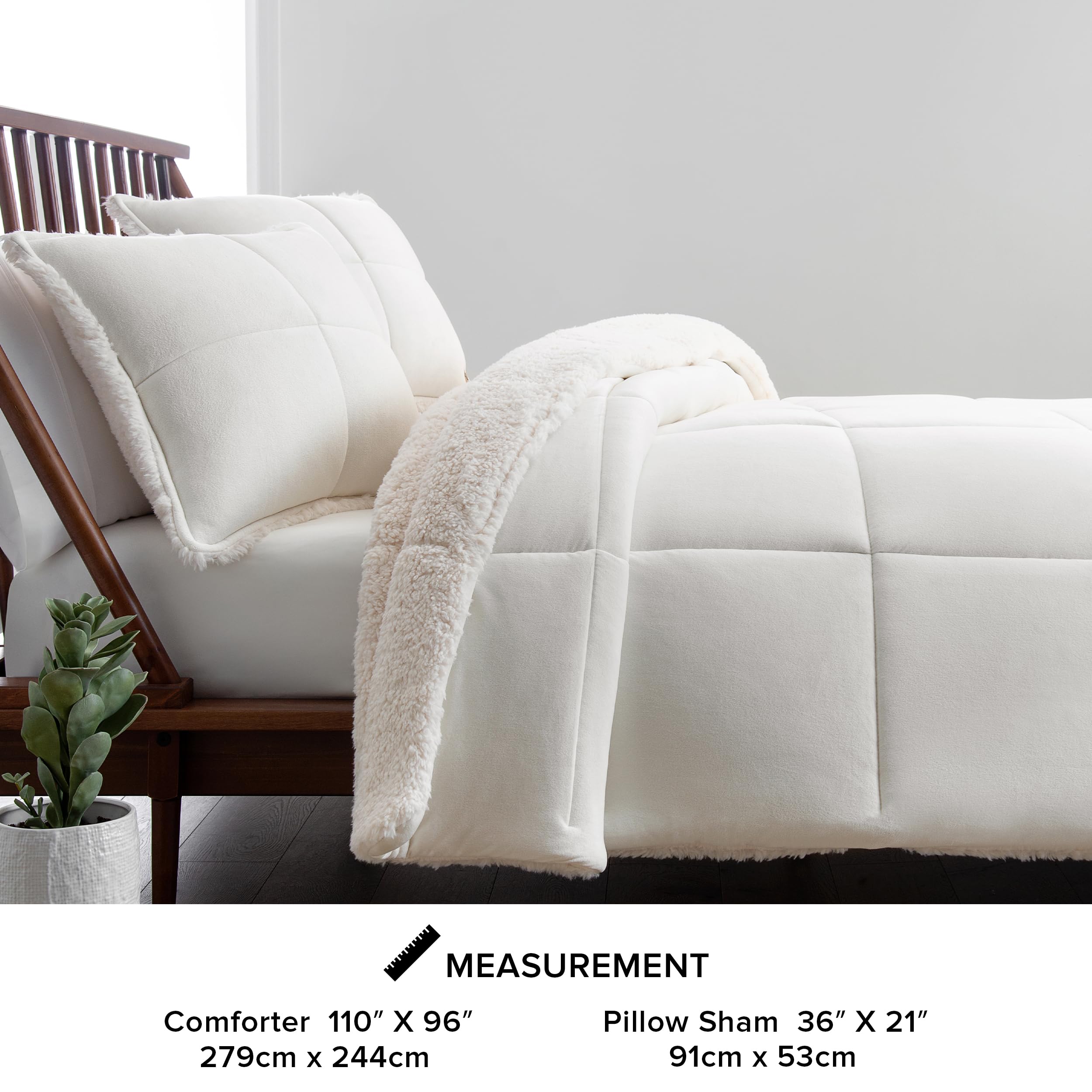 Ugg 10266 Blissful King Comforter Set Breathable Reversible Oversized Comforter And Pillow Shams Machine Washable Soft Cozy Bedd