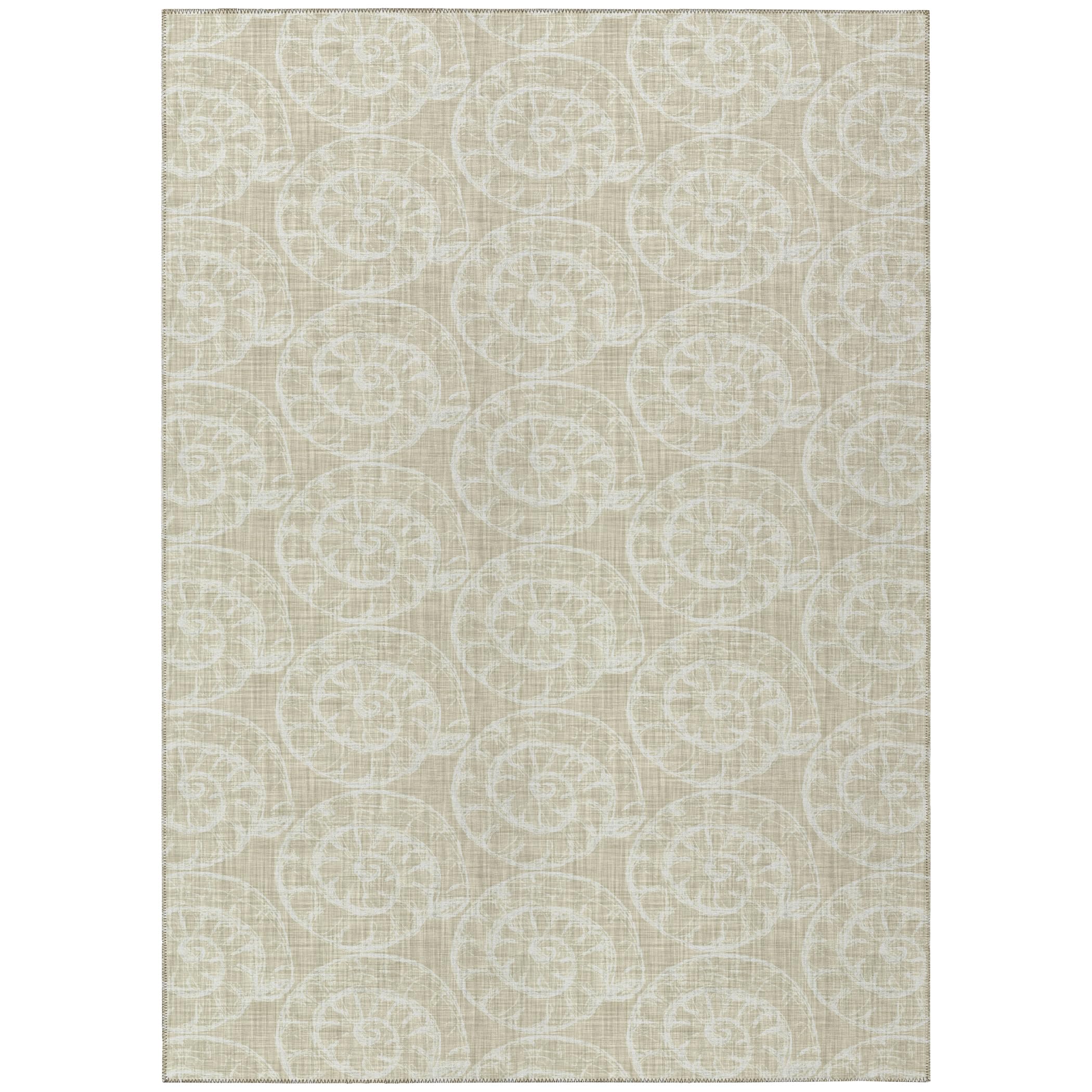 Addison Rugs Surfside Asr41 Beige 8' X 10' Indoor Outdoor Rug, Easy Clean, Machine Washable, Non Shedding, Bedroom, Living Room, Dining Room, Kitchen, Patio Rug