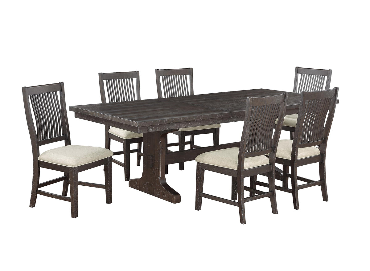 Best Quality Furniture D160 Dining Set, Brown/Beige