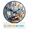 Sea Creations Wooden Wall Clock - Coastal, Nautical, and Beach Themed | Decorative and Aesthetic 13 Inches Timepiece | Ideal Off