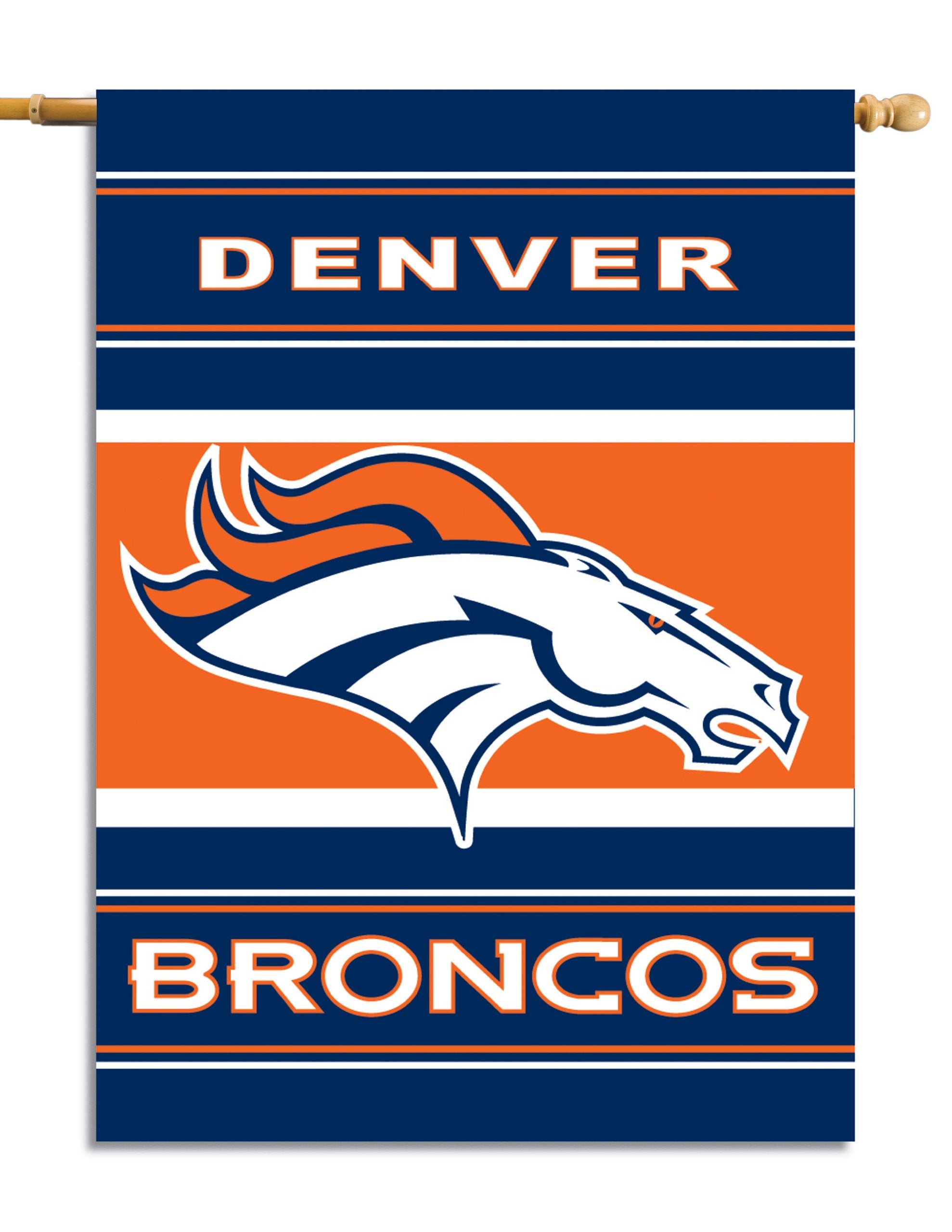 Fremont Die NFL Denver Broncos 2-Sided House Flag, 28 x 40, 28 x 40, Team Colors
