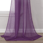 Donren Royal Purple Window Scarf For Background - Luxury Soft Sheer Scarf Add To Window Curtains For Enhanced Effect (52 By 216
