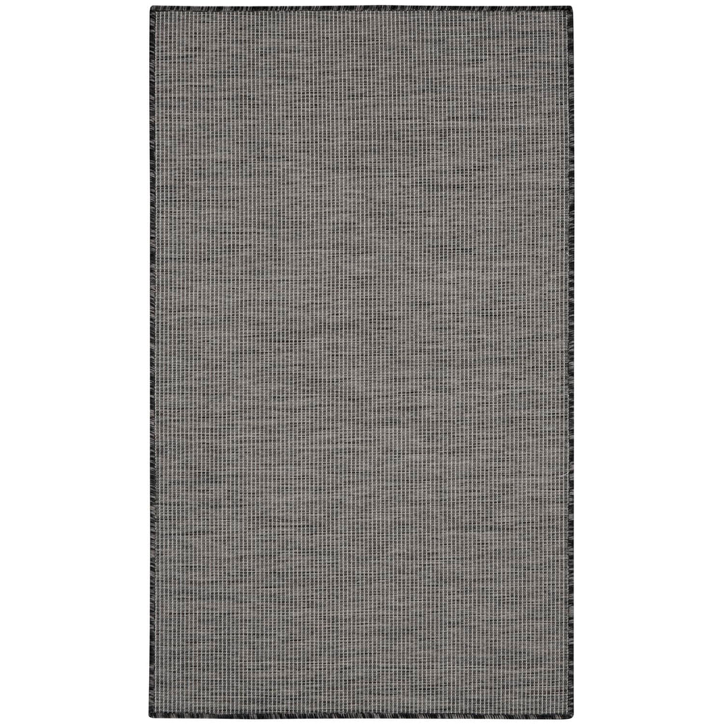 Nourison Positano Indoor/Outdoor Charcoal 3' X 5' Area Rug, Easy Cleaning, Non Shedding, Bed Room, Living Room, Dining Room, Backyard, Deck, Patio (3X5)