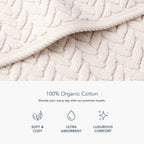 Texere 100% Organic Cotton Jacquard 650 Gsm Premium Bath Towel Sets - Extra Absorbent Quick Dry And Plush, 2 Large Bath Towels,