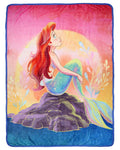 Disney The Little Mermaid Ariel Sunset Dreams Princess Throw Blanket 46 x 60 Soft Fleece Throw Blanket for Bed Couch