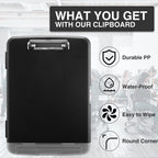 Sooez Clipboards With Storage, High Capacity Clip Boards 8.5X11 With Storage, Heavy Duty Nursing Clipboard Folder, Plastic Clipb