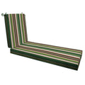 Honeycomb Outdoor Chaise, 22.5' W X 70' L, Stripe Pine Green Patio Cushion