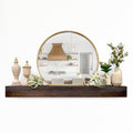 MCS 60-Inch Mantel, Master & Co Espresso Finsh Solid Wood Floating Fireplace Mantel, Long Floating Shelf for Livingroom with Woo