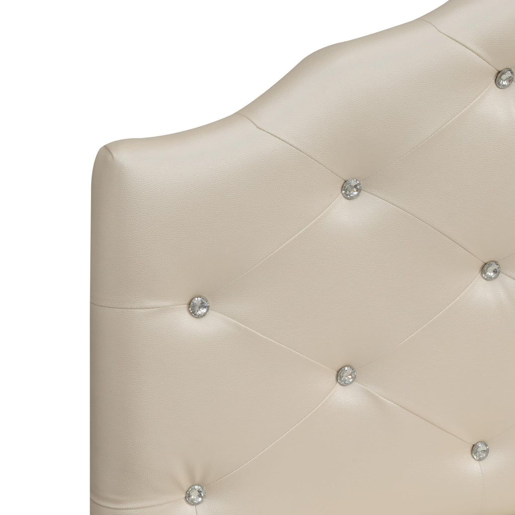 Dawson Queen Headboard Silver PU