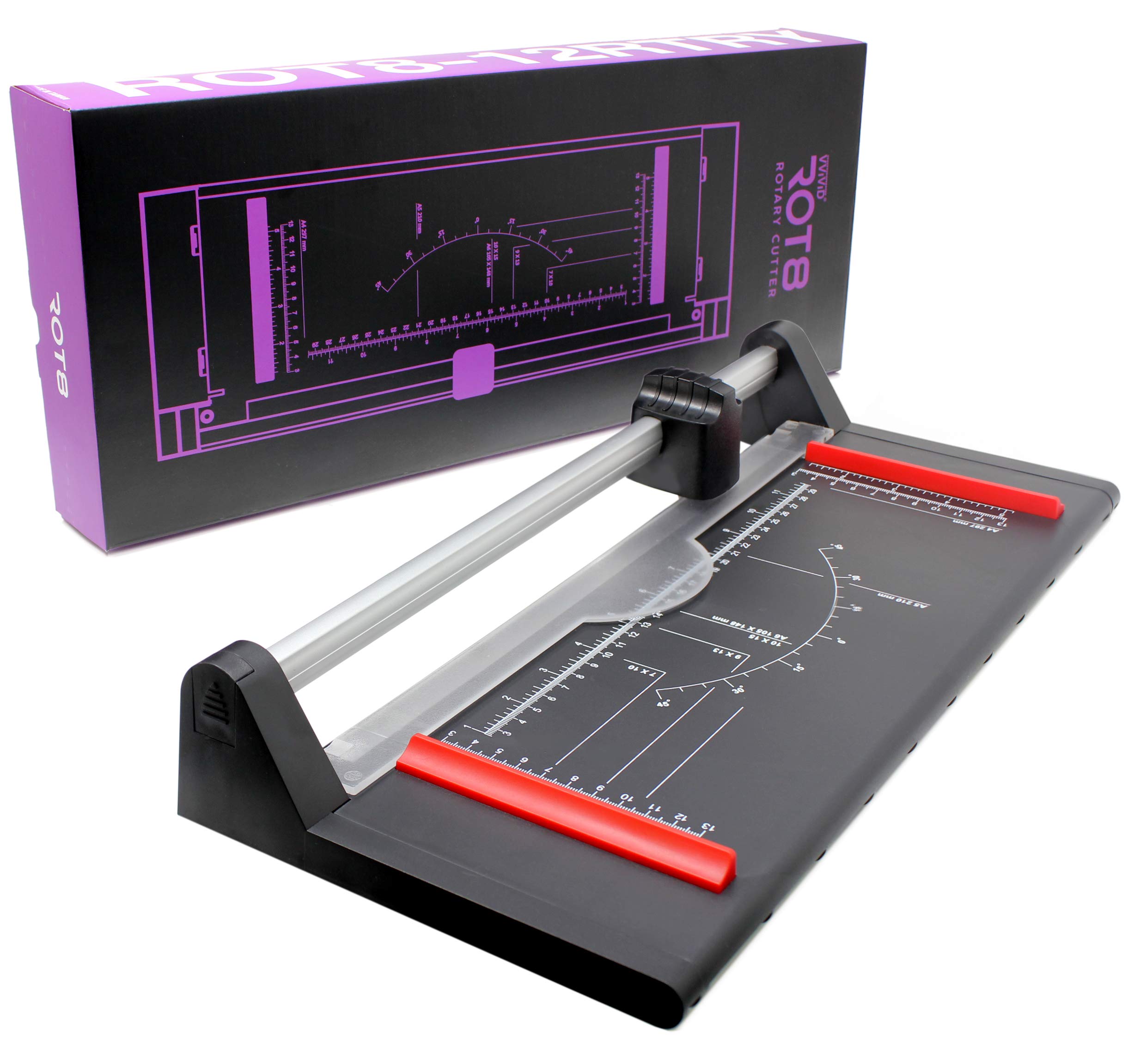 Vvivid Rot8 12' Lightweight Sliding Rotary Paper Cutter And Trimmer
