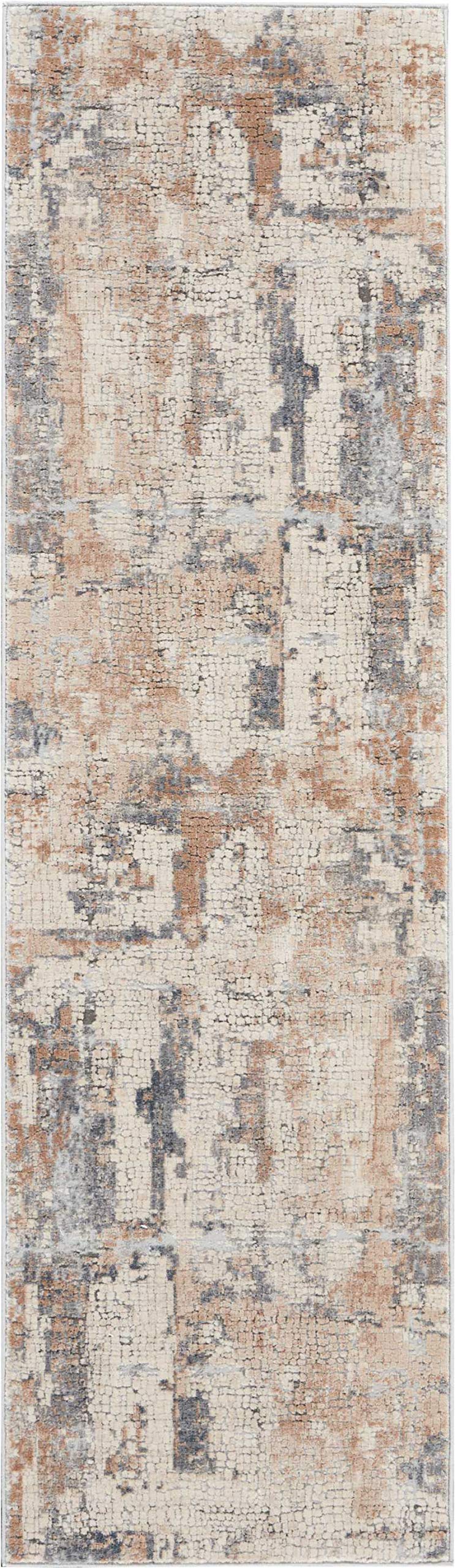 Nourison Rustic Textures Rustic Beige/Grey 22 x 76 Area -Rug, Easy -Cleaning, Non Shedding, Bed Room, Living Room, Dining Room