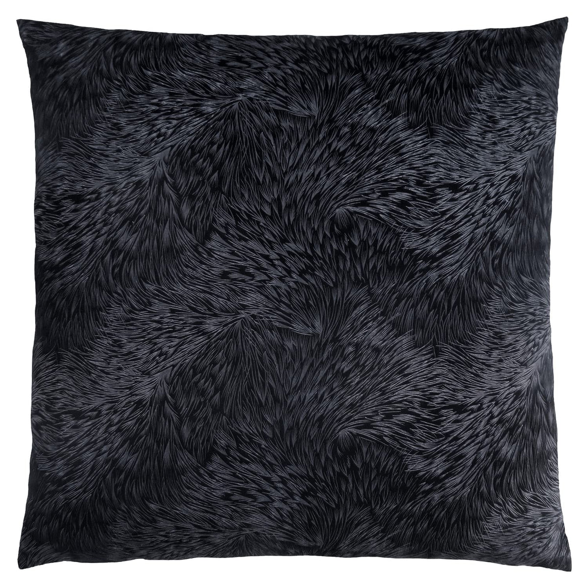 Monarch Specialties 9332, 18 X 18 Square, Insert Included, Decorative Throw, Accent, Sofa, Couch, Bedroom, Polyester, Hypoallergenic, Black, Modern Pillow 18"X 18" Feathered Velvet 1Pc