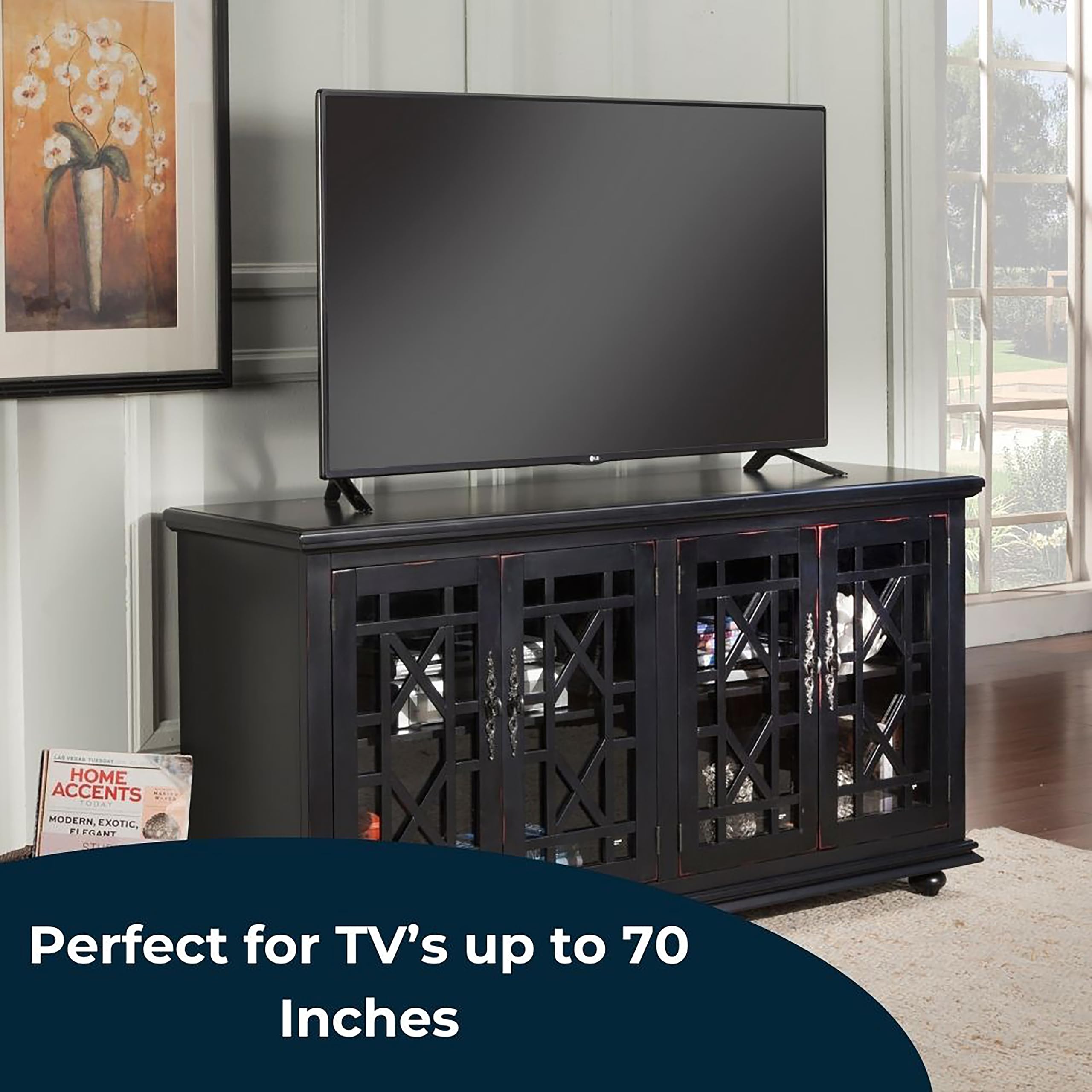 Martin Svensson Home Cassandra 63&quot; Tv Stand, Antique Black