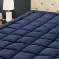 Hyleory Twin Mattress Pad Quilted Fitted Mattress Protector Cooling Pillow Top Mattress Cover Breathable Fluffy Soft Mattress To