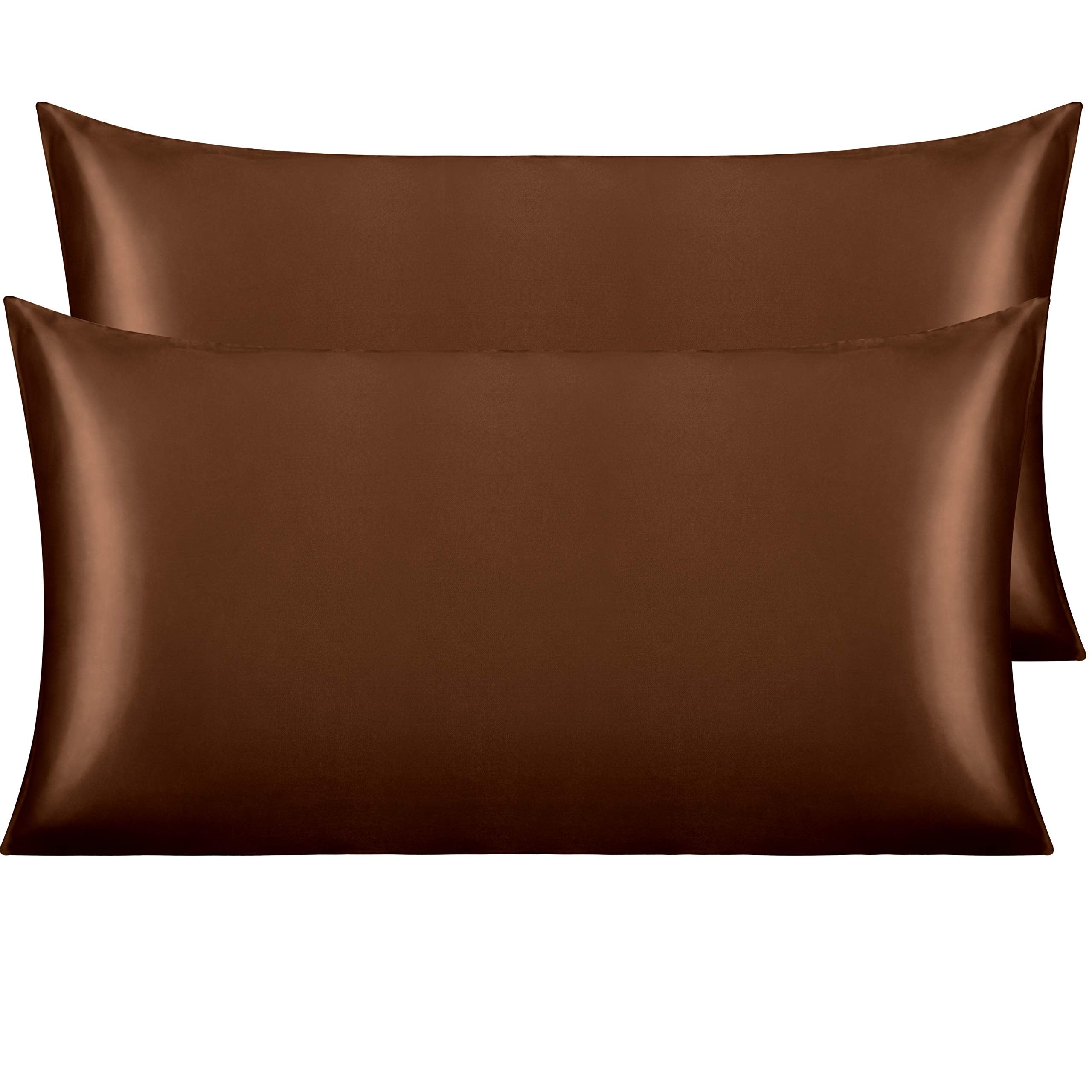 Ntbay 2 Pack Satin King Pillowcases For Hair And Skin, Luxurious And Silky Pillow Cases With Envelope Closure, 20X40 Inches, Bro