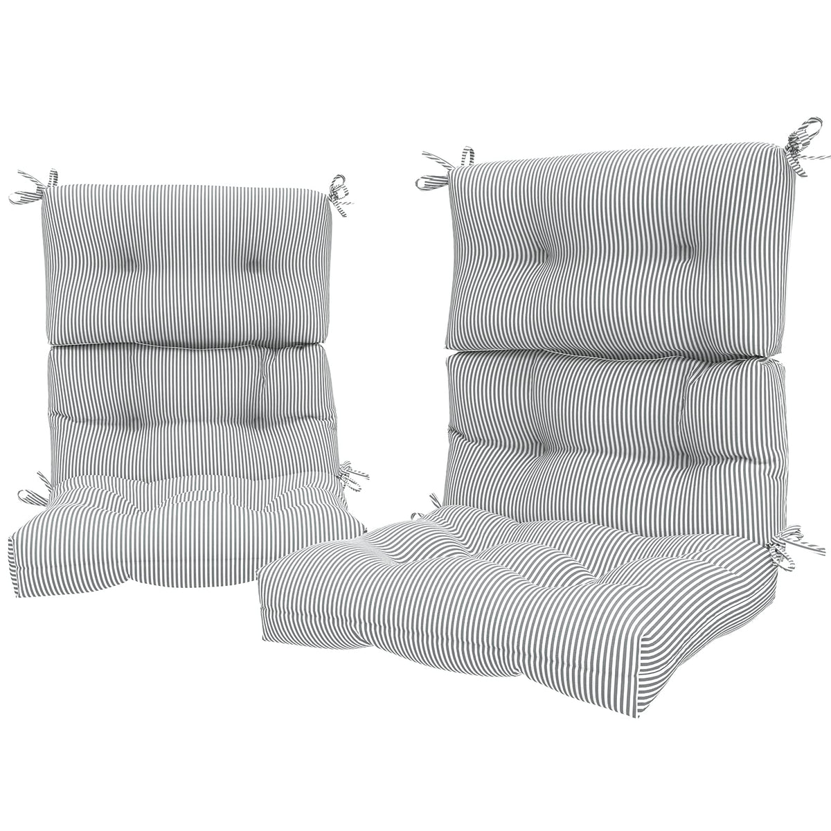 Lvtxiii Outdoor 44X22-Inch High Back Chair Cushions, Patio Solid Tufted Adirondack Chair Seat Cushions, Seasonal Replacement Roc