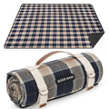 G GOOD GAIN Waterproof Picnic Blanket Portable with Carry Strap for Beach Mat or Family Outdoor Camping Party (Brown)