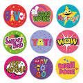 Sweetzer & Orange Teacher Reward Stickers - 1008 In 9 Designs, 1-Inch Motivational Sticker For Kids, Potty Training Reward And T