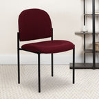 Flash Furniture Tania Comfort Burgundy Fabric Stackable Steel Side Reception Chair