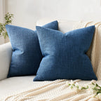 Miulee Pack Of 2 Decorative Throw Pillow Covers Linen Burlap Square Solid Farmhouse Modern Concise Throw Cushion Case Pillowcase For Sofa Car Couch 20X20 Inch 50X50 Cm Taupe