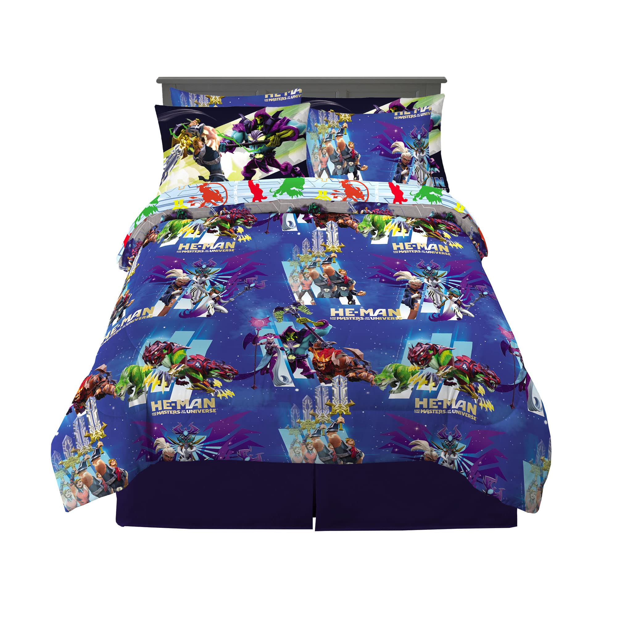 Franco Kids Bedding Super Soft Comforter And Sheet Set With Sham, 7 Piece Full Size, He-Man And The Masters Of The Universe