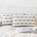 Yeenaasy Boho Throw Pillow Covers 12X20 Set Of 2 Modern Farmhouse Decorative Cushion Case Tufted Linen Square Pillows Cover Neut