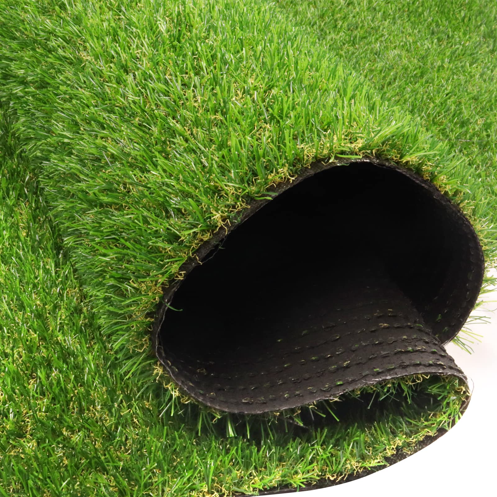 Heyroll Artificial Turf Grass Indoor Outdoor 5 Ft X 75 Ft, 0.8 Inch Realistic Synthetic Fake Grass, Artificial Lawn Rug Dog Pets