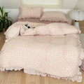 Bulutu Pink Floral Duvet Cover Full Bedding Duvet Covers For Girls Kids Teens Soft Breathable Cotton Comforter Cover 79'X90' S