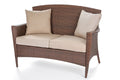 W Unlimited Galleon Collection Outdoor Garden Patio Furniture Loveseat Chair, Dark Brown