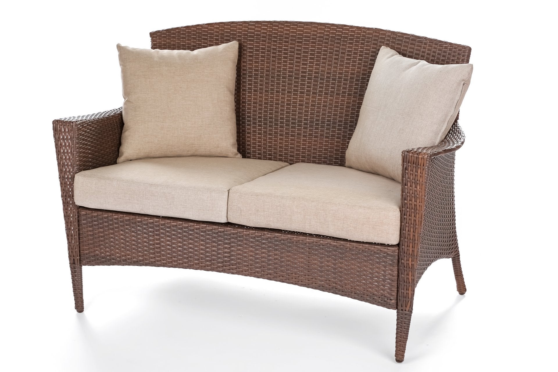 W Unlimited Galleon Collection Outdoor Garden Patio Furniture Loveseat Chair, Dark Brown