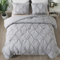 Andency Silver Gray Twin Size Comforter Set(66X90Inch), All Season Down Alternative Bed Set For Boys Kids Teens, 2 Pieces Soft L